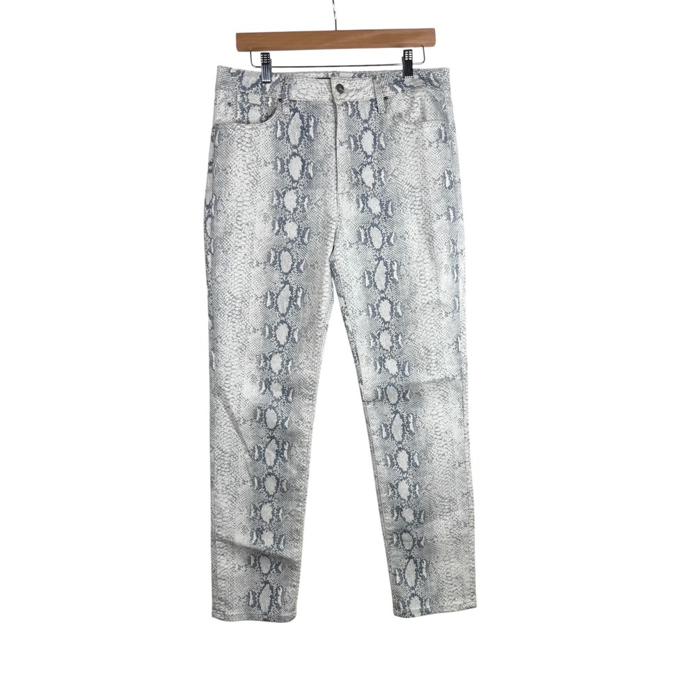 Joes Jeans Animal/Snake Print The Luna‎ High Rise Cigarette Jeans size 31 Gray